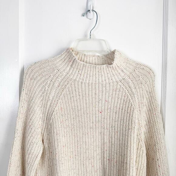 Style & Co Funnel Neck Tightly Knit Confetti Sweater Cotton Feminine Size Large - Picture 3 of 13